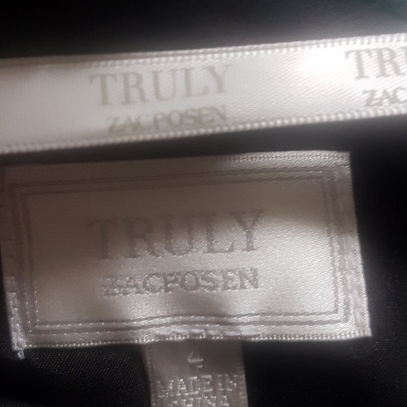 TRULY ZAC POSEN BLACK DRESS -NEW- - Picture 7 of 8